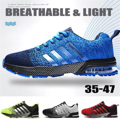 Men's Women's Ultra Light Breathable Sports Shoes Running Comfortable Mesh Sneakers 35-47