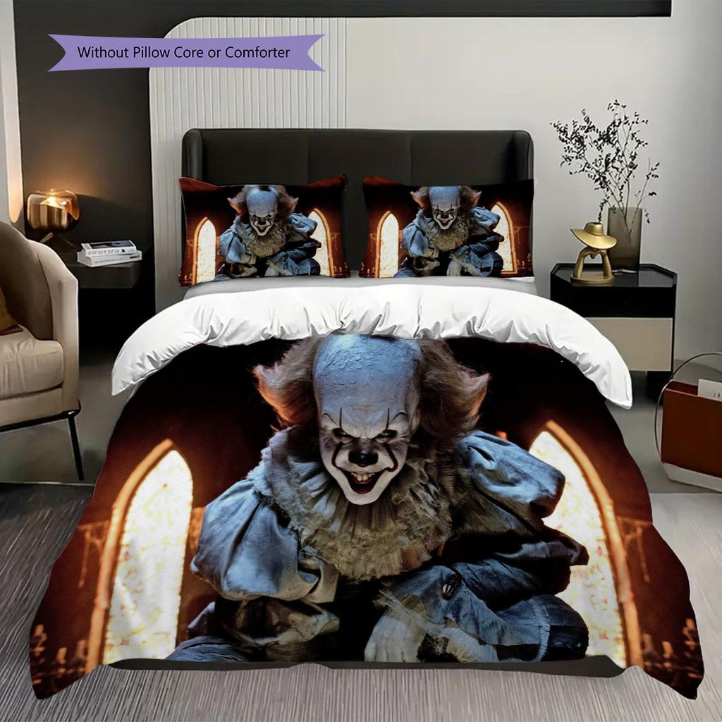Halloween Horror Icons Comforter Set Bedding 1 Duvet Cover 2 Pillowcase Without Core Duvet Cover And Pillowcase Soft And Comfortable