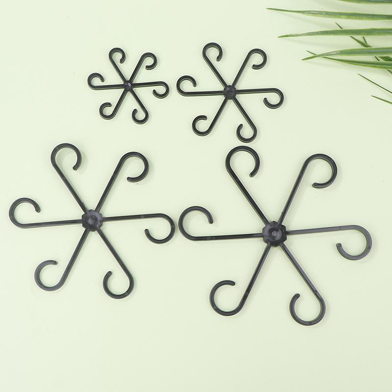 

4 шт. Рамка для стебля растения, многоразовая, без колышков, пластиковые опорные зажимы для вьющихся растений, органайзер для стеблей, садовые инструменты чёрный