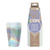 20 gobelets carton recyclable irisés brillants 53cl multicolore
