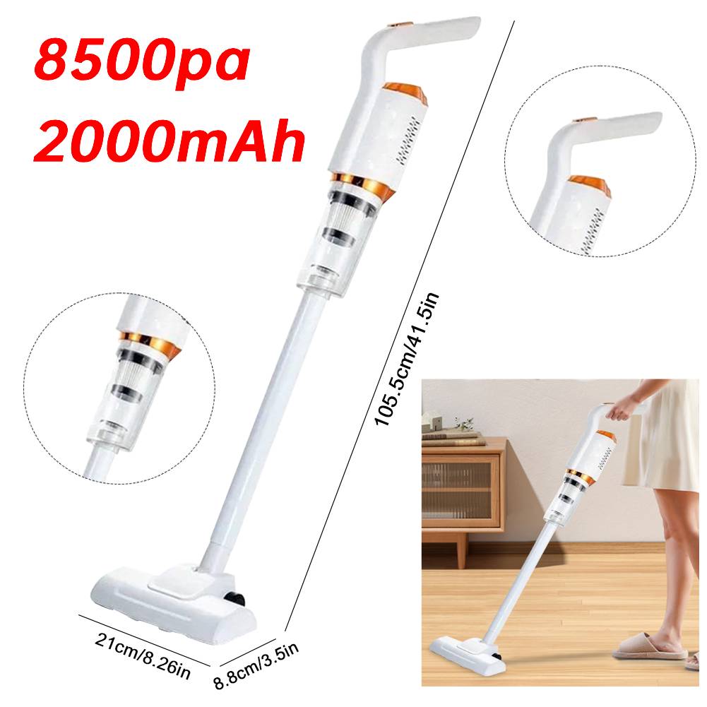 Handheld Wireless Vacuum Cleaner USB Rechargeable 2000mAh Mopping Machine Large Suction Vacuum Cleaner for Vehicle Home Cleaning