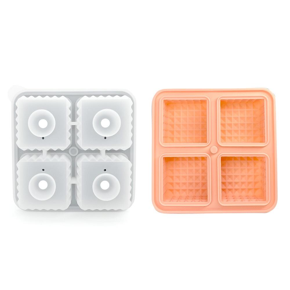 Diamond-shaped crystal ball ice mold, large spherical silicone round ice mold, fun shaped ice cube tray with transparent funnel-