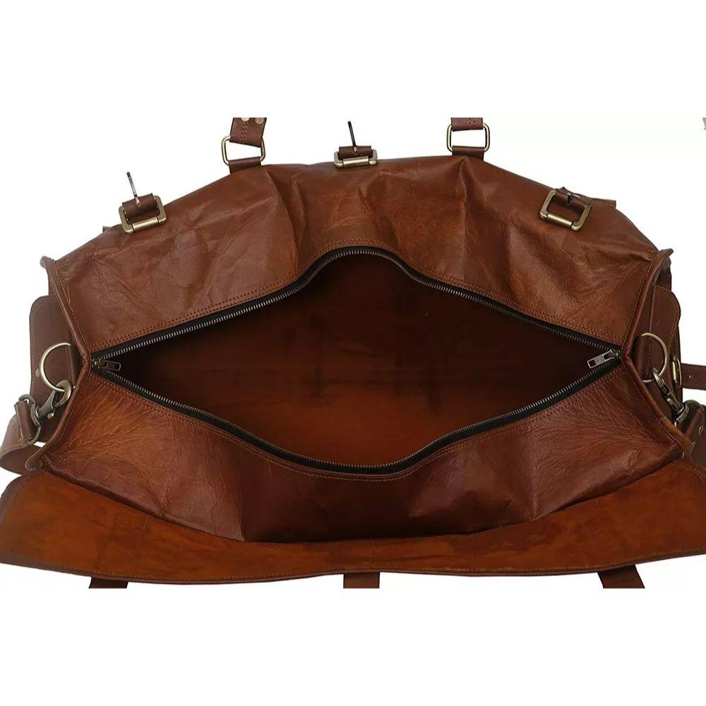 Ručně vyráběná kožená cestovní taška, Vintage kožená sportovní taška, Víkendová taška přes noc