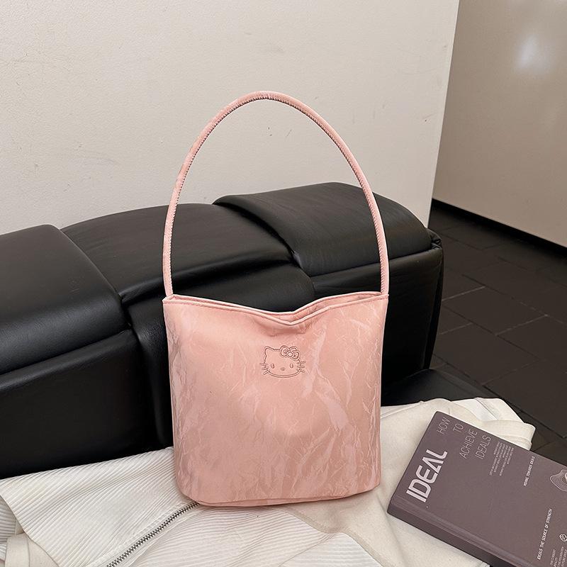 Korean Style Large Capacity Bucket Tote Bag - Simple Shoulder Bag for Women, New Fashion Commuting Accessory