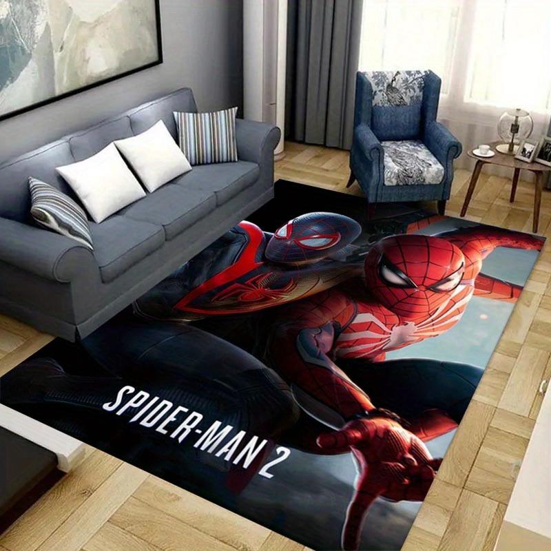 1pc Spider-Man Pattern Area Rug Soft Flannel Floor Mat for Living Room,Office,Bedroom and Carpet,Sofa Coffee Table Floor Mat
