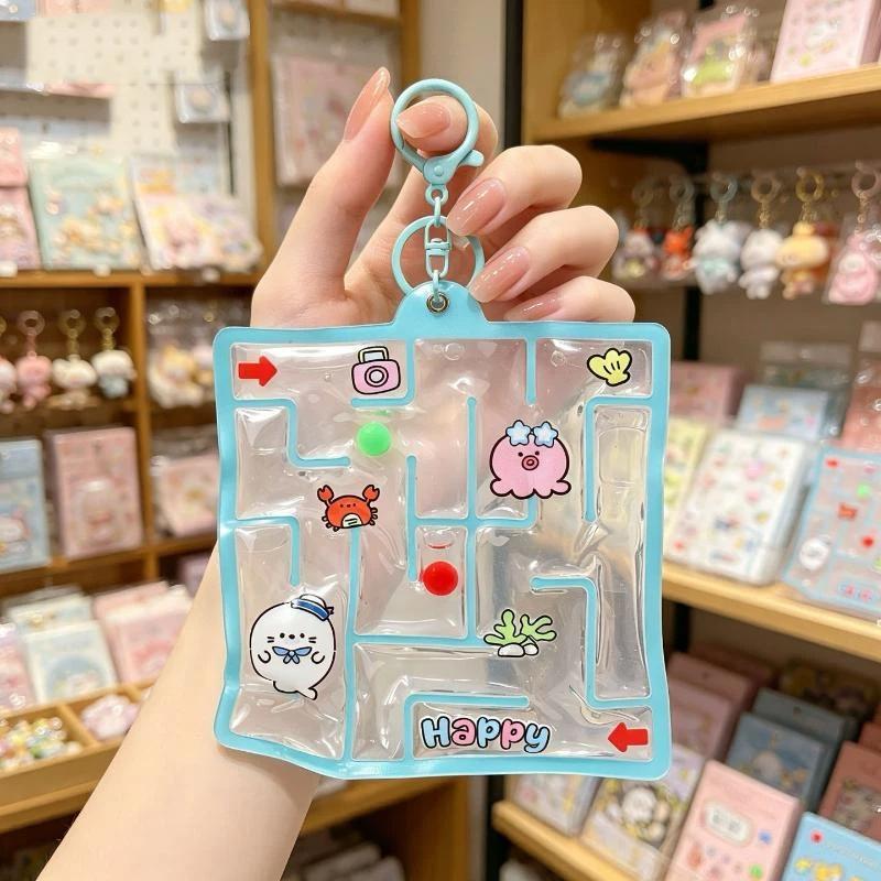 Water Bag Maze Squeeze Toy With Portable Keychain Stress Relief Fidget Toys Backpack Hanging Pendants Best Gift