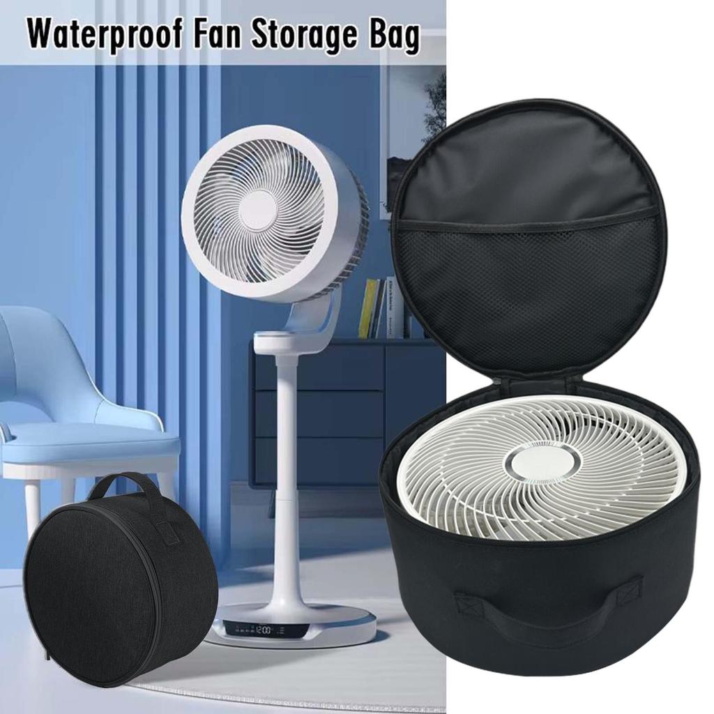 Neue Teleskop-Ventilator-Aufbewahrungstasche mit Griff Reißverschluss Faltbar Rund Kosmetik- und Kleinwerkzeug-Schutzhülle Für Sommer-Camping