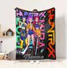 Custom Name Neon Vibes Flannel Blanket Throw Blanket Soft Warm Sofa Bed Home Decor Unique Gift