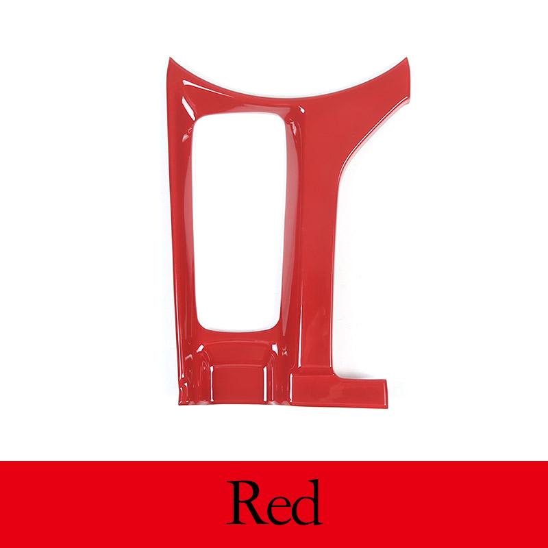 ABS Carbon Fiber/Red For Mazda MX-5 ND 2016- Car Handbrake Panel Frame Central Media Button Cover Sticker Accessories