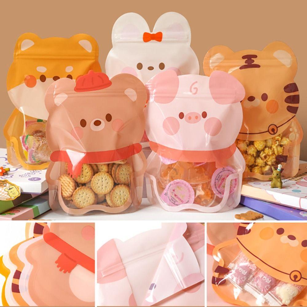 

PET Sealing Snack Self-Supporting Bags PE Gift Bags High Quality Cookie Packaging Pig