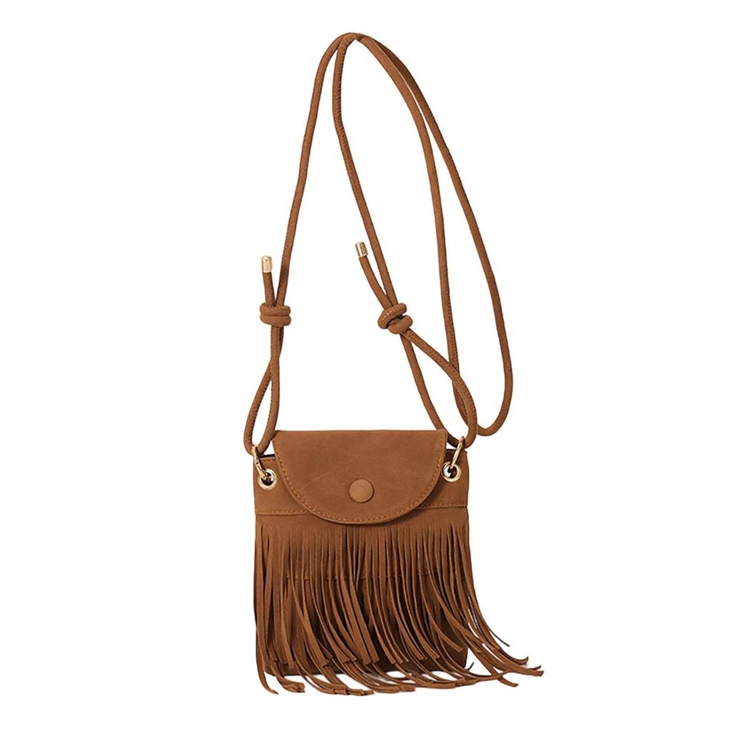 Suede Fringe Retro Casual Crossbody Single Shoulder Small Square Women's Bag