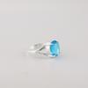 Swiss Blue Topaz Gemstone 925 Sterling Silver Handmade Jewelry Designer Ring For Girlfriend RR-75-13