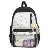 Schoolbag Korean ins new high-value fresh and sweet contrasting polka dot backpack junior high school students lightweight spring outing backpack