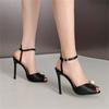 Fashion Eilyken Fashion String Bead Peep Toe Woman Sandals Ankle Buckle Strap Sexy Stiletto Heels Party Pumps Shoes Zapatos Mujer