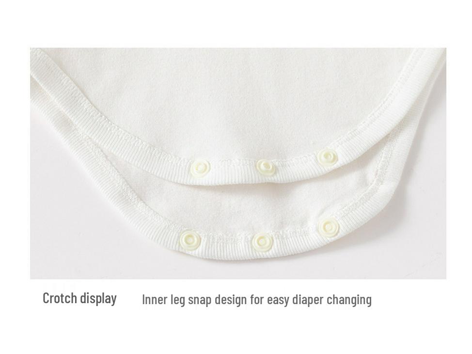 Off-White Cotton Baby Girl Romper - Versatile Summer One-Piece for 0-1 Year