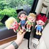 Cartoon Car Seatbelt Shoulder Pads Kids Safety Comfort Decorative Plush Cover Set