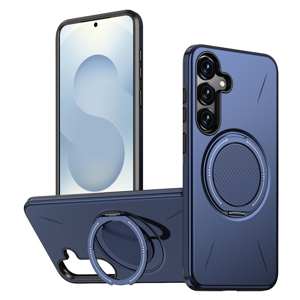 For Samsung Galaxy S25+/Galaxy S24+ Magnetic Case Rotating Kickstand TPU+PC Phone Cover