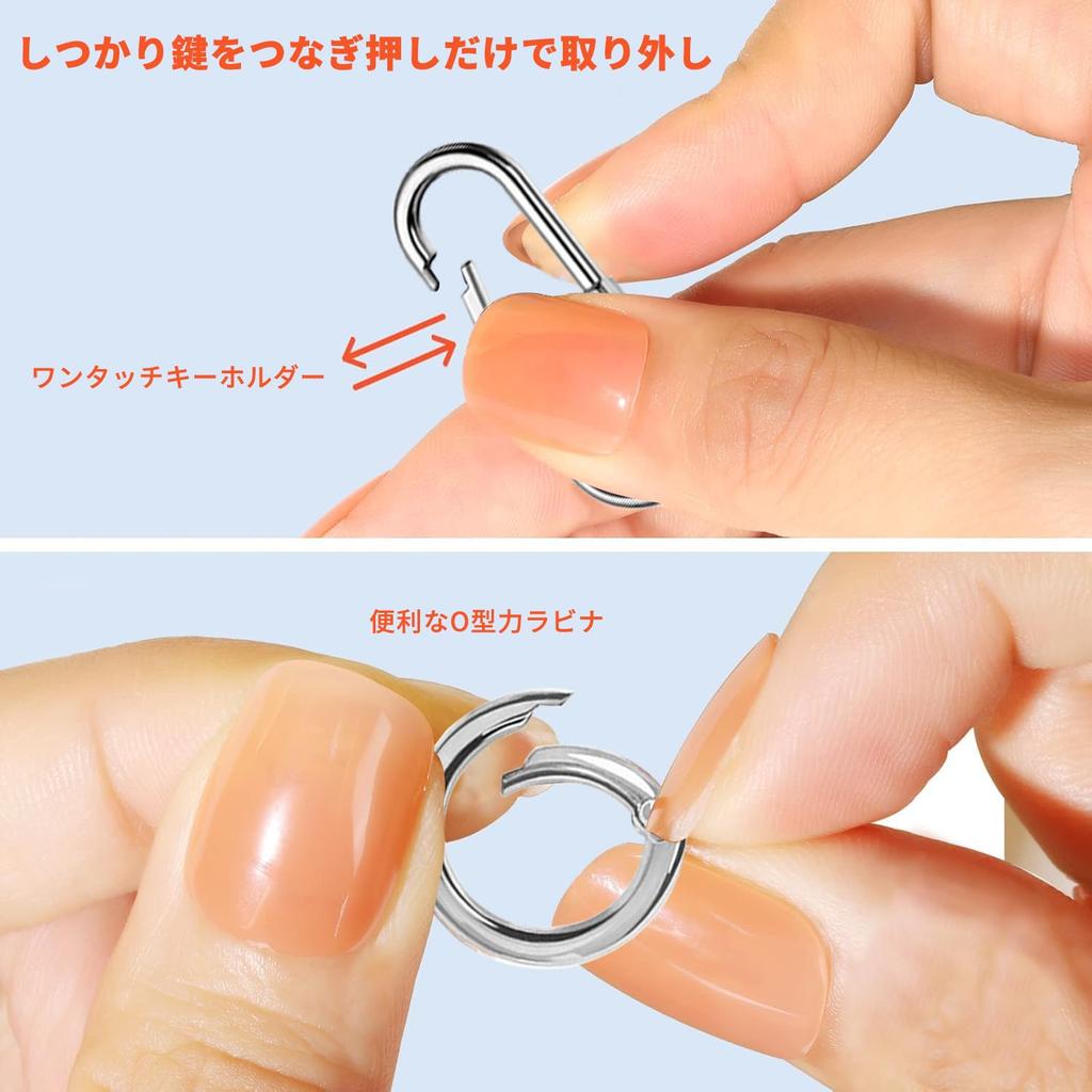 [ATUSIDUN] Keychain Key Ring Car Hook 360 Degree Rotation Accessory