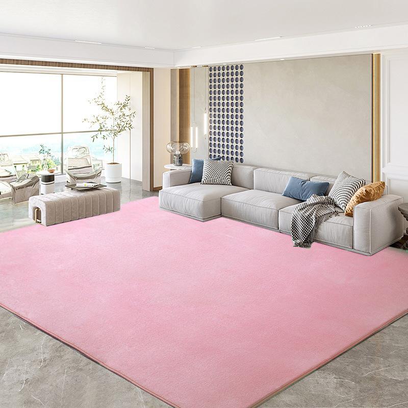 Soft Coral Fleece Carpet For Living Room Sofa Coffee Table Rug Kids Bedroom Soundproof Mat Balcony Cushion Home Decor Gray