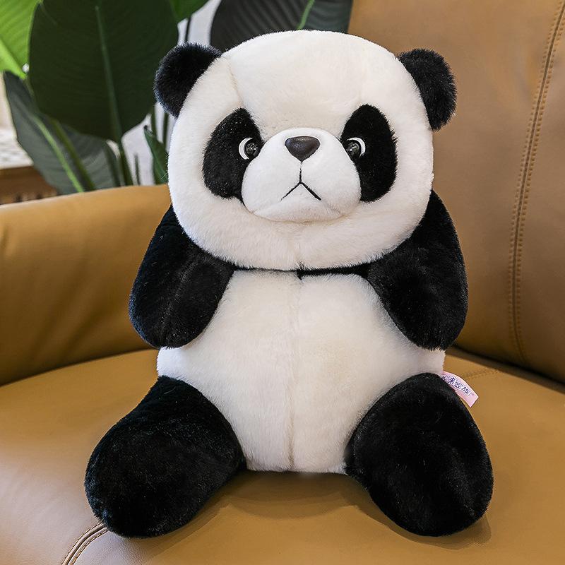 

Милая толстая Дан Дан Цезарь Большая панда Плюшевая кукла Тряпичная кукла Подушка для сна Сопровождающая ребенка Подарок на день рождения 26cm чёрный