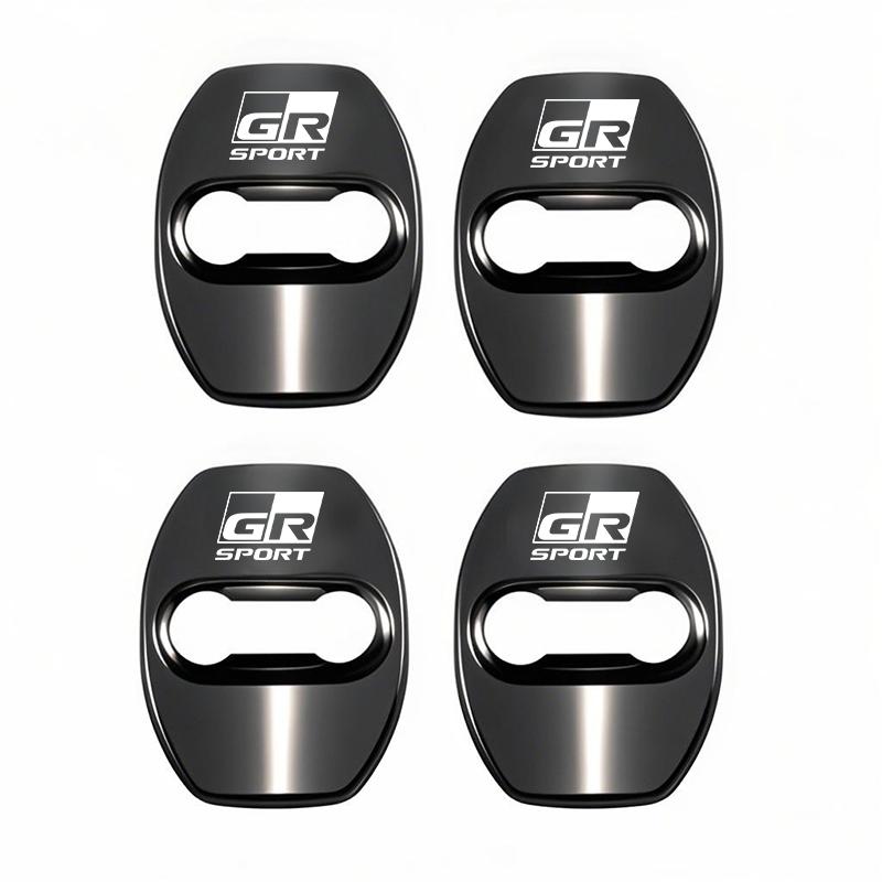 4Pcs Stainless Steel Car Door Lock Cover Case Sticker Accessories For Toyota Corolla Yaris Aygo Prius RAV4 Crown CHR Camry Auris AA9