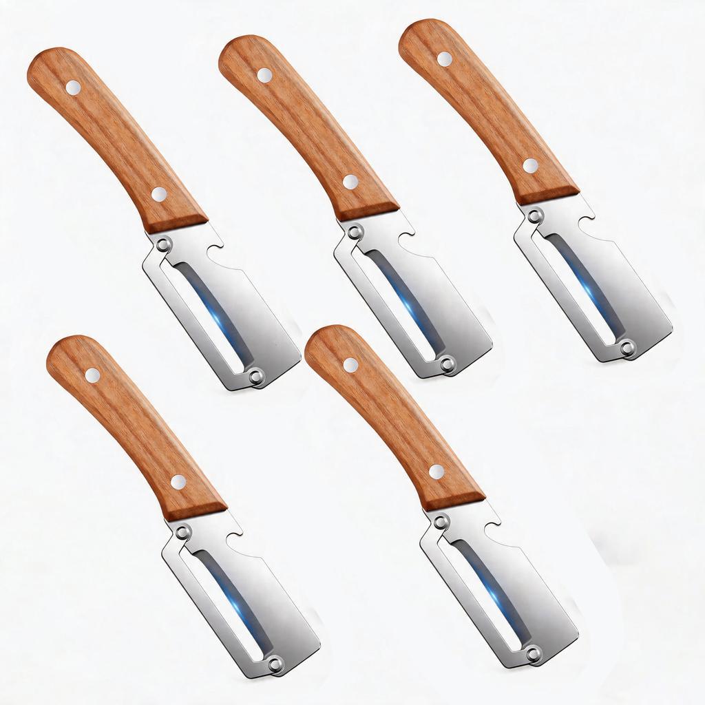 1/3/5/10pcs Stainless Steel Peeler with Wooden Handle for Peeling and Slicing Fruits and Vegetables Durable and Smooth Operation