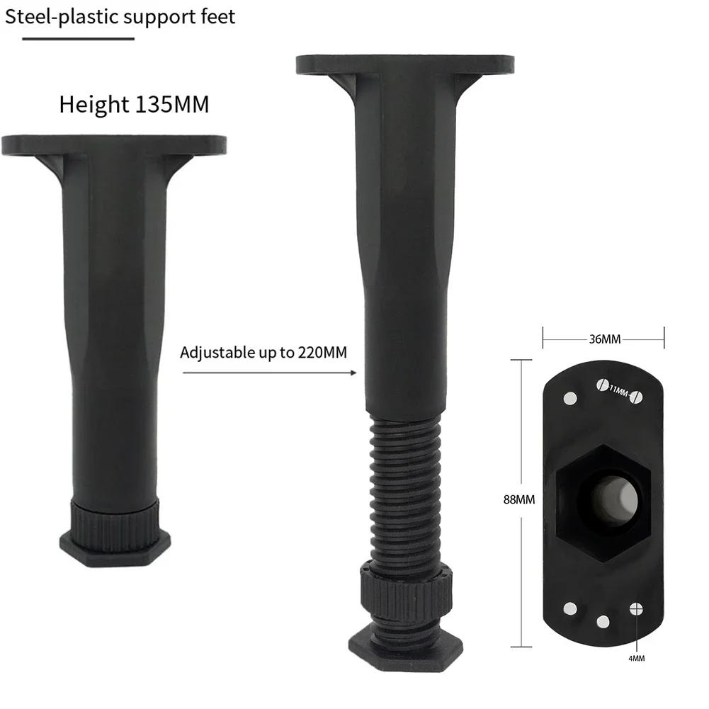 

1 шт. Регулируемая пластиковая телескопическая мебельная стойка с шестиугольным дном для кровати, дивана, опорного кронштейна