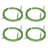 Nursery Watering Rings with Tube Joint and 3 Support Stakes, 5 Inch Soil Irrigation Tool for Pots, Containers, and Garden Use