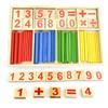 Counting Sticks Wooden Building Block Montessori Mathematical Kids Education Toy