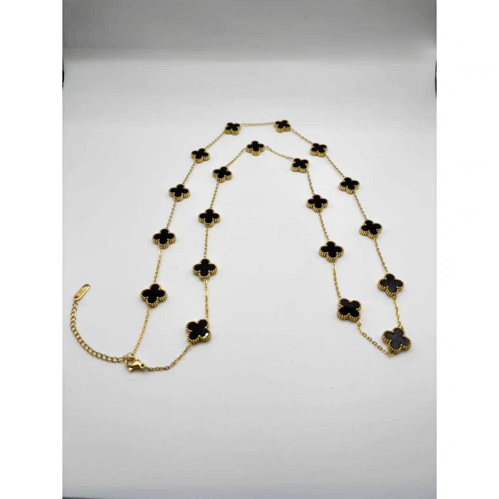 New Arrival Four-leaf Clover 20 Flower Necklace Women's Sweater Chain Fashionelegantcasual Necklace