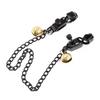 Alloy Nipple Clamp Set for Couples with Chain Breast & Labia Stimulation Massager Adult Bondage Game for Women's Sensation Play