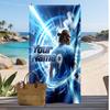 Erling Haaland Personalized Printed Beach Towel Soccer Logo Support Custom Name Text Absorbent Towel For Sport Travel Special Gift