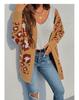 Women's Long Leopard Print Long-sleeved Sweater Cardigan