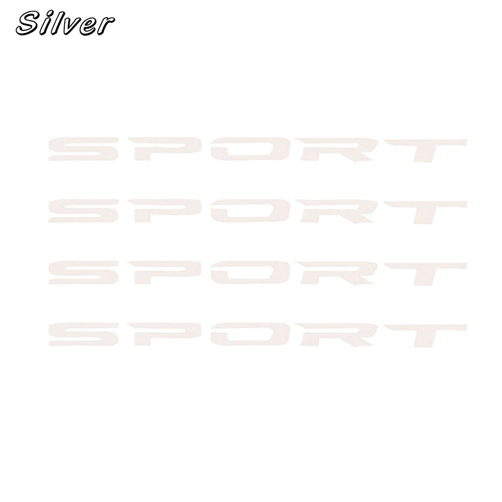 4Pcs 13x0.8cm Racing Accessories SPORT Car Sticker Wheel Hub Decal Graphic Emblem