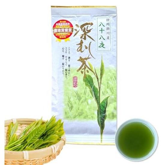 Shizuoka Kakegawa Tea Deep Steamed Hachijuhachiya 100g Produced 100 Saji Hon Seicha