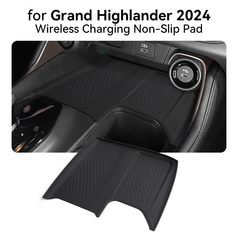 

Suitable for 24 types of Highlander Grand Highlander wireless charging silicone pad, non-slip pad, car charging pad accessories чёрный