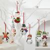 Christmas Tree Hangings Ornaments for Christmas Decorative Snowman Reindeer Santa Claus Xmas Bell Pendants for New Year Party