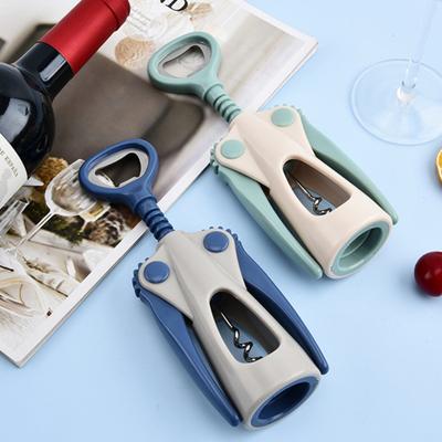 Otvárač na víno Ergonomická rukoväť Krídlový vývrtka s protišmykovou rukoväťou Dvojfunkčný fľašový