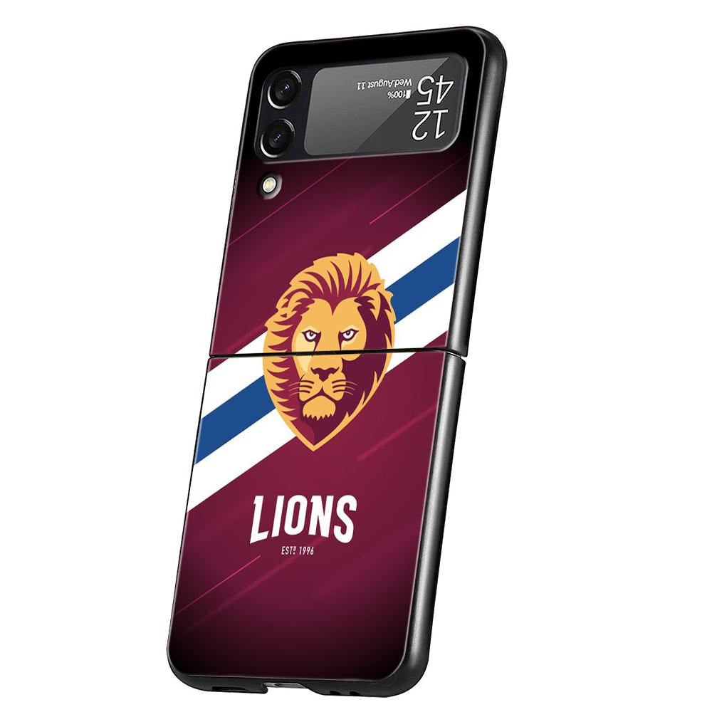 

Lion Pattern Hard PC Phone Case For Samsung Galaxy Z Flip 6 5 4 Black Cover For Galaxy Z Flip 3 Foldable Shockproof Capas Fundas Z Flip 3