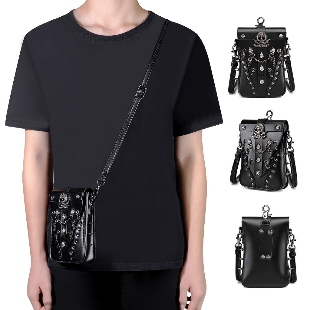 Original Niche Design Handbag, A Female Heavy Industry Metal-decorated Retro Style Mobile Phone Crossbody Bag