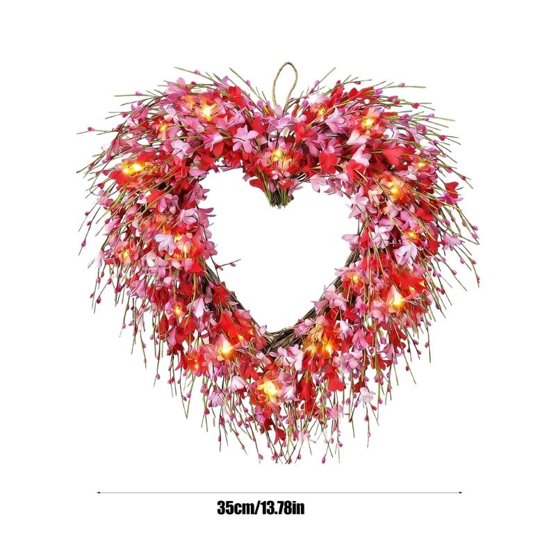 Flexible Size Artificial Tulips Flower Wreath Ornament for Home Entrance Shop Display Durable Plastic Rattan Construction Waterproof Treatments