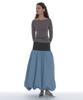Partimento Woman 2-Way Puff Maxi Skirt_Pastel Blue