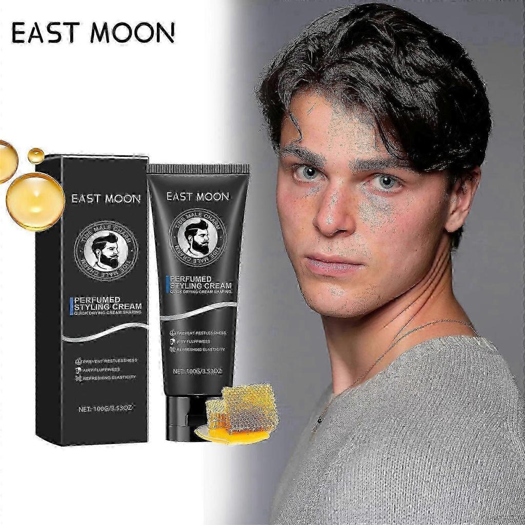 Men's Fiber Cream Like Gel With Medium Hold And Glowly Men's Styling Cream 100g