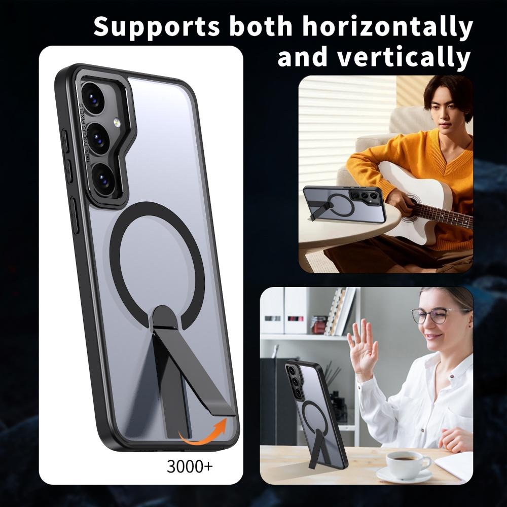 Für Magsafe kabelloser magnetischer Lade-Ständer Handyhülle für Samsung S26 Ultra S25 Edge S24 S23 Plus S24 FE Halter Klare Hülle