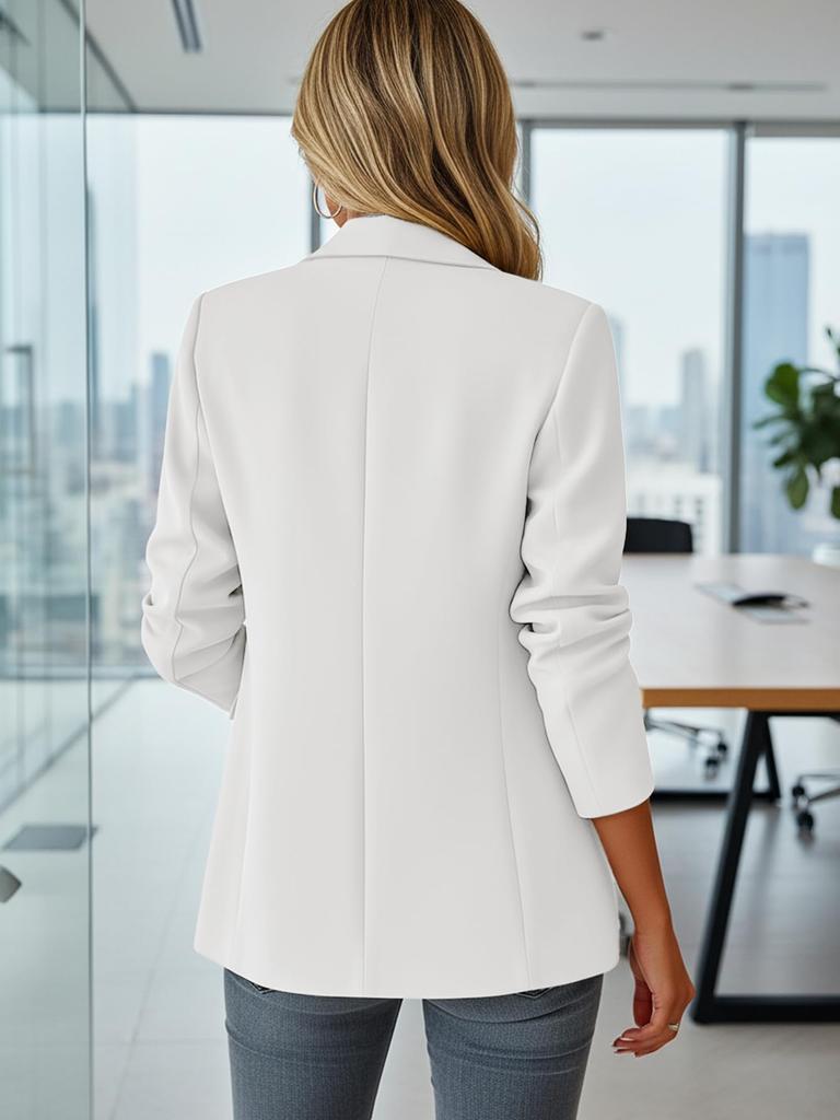 Self 2026 Women Casual Blazer - Fully Lined Lightweight Button Lapel Collar Slim Fashion Work Office with Pocket