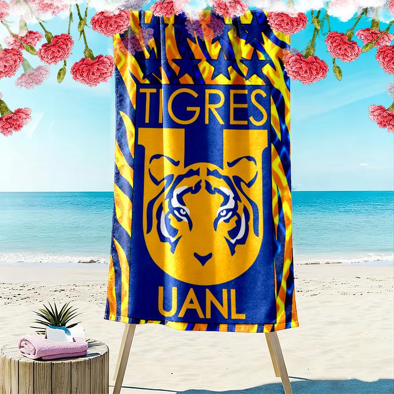 Tigres UANL 2D Flat Print Beach Towel, Large Soft Quick Dry Towel for Beach Camping SwimmingXSTJ0915207