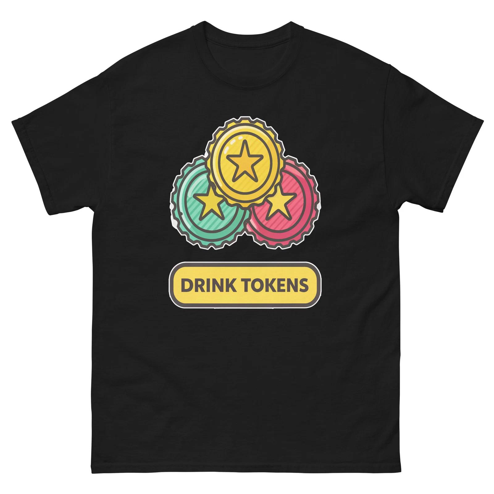 Drink Tokens Nightclub Bar Nightlife Party T-Shirt S