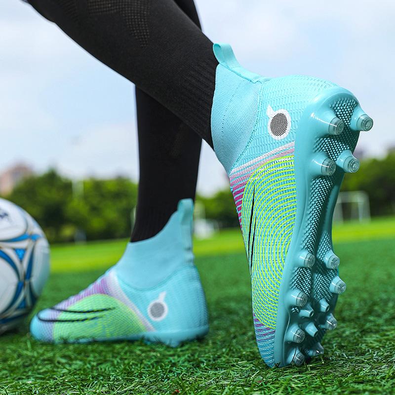 2024 Herren Fußballschuhe Große Größe Ultraleichte Fußballschuhe Jungen Sneakers Rutschfeste AG/TF Fußballschuhe Stiefeletten Unisex