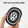 HAT1 2pcs Car Cup Holder Mat Leather Water Coaster Pad For VW Volkswagen VW ID3 ID4 Golf 7 8 MK8 T-cross Passat B8 Tiguan Jetta Skoda