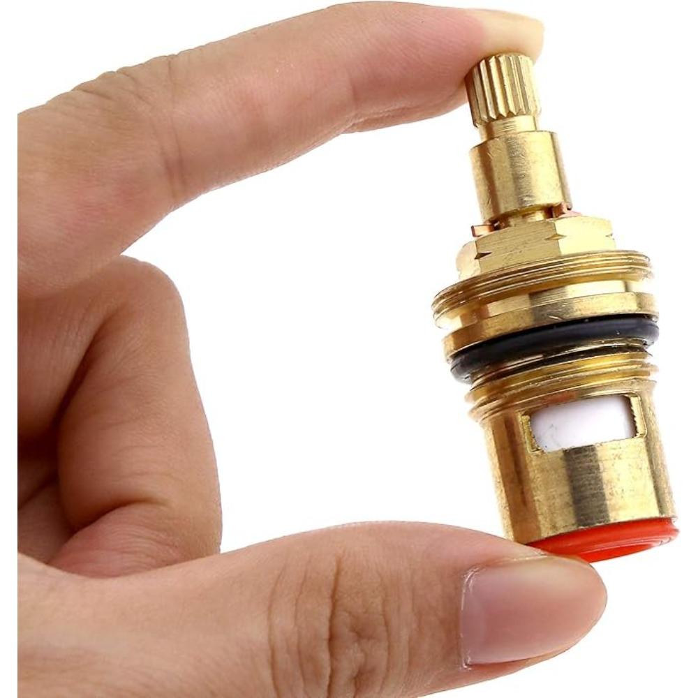 1/2" Replacement Brass Ceramic Disc Tap for VALVE Quarter Turn Cartridges Gland Insert 20 Teeth Bathroom Faucet Accessor